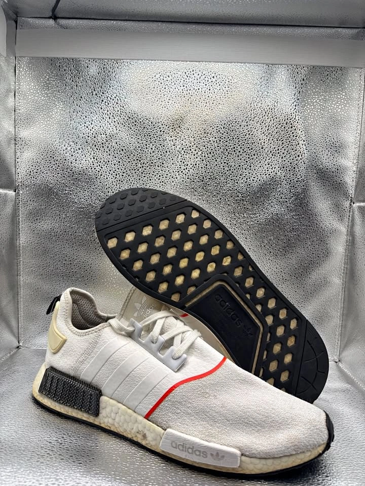 Adidas NMD_R1 white solar red
