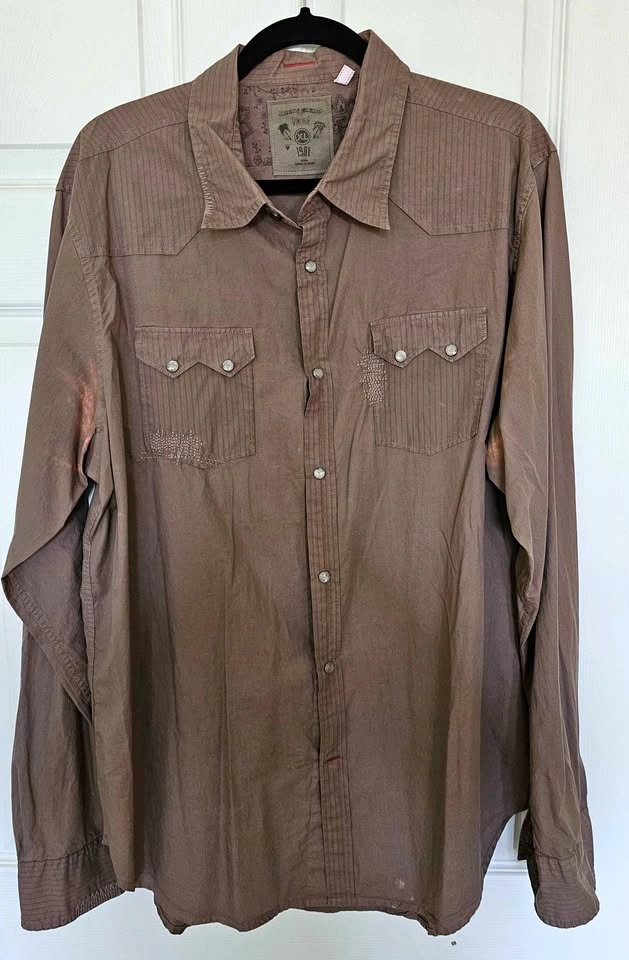 Vintage GUESS Jeans 1981 Men’s Western Pearl Snap Shirt - Size X