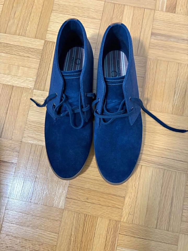 Authentic Fred Perry Byron Mid Suede/Canvas Chukka Boots