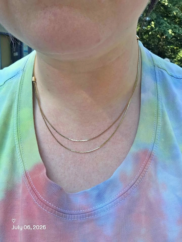 Vintage slide adjustable gold tone chain