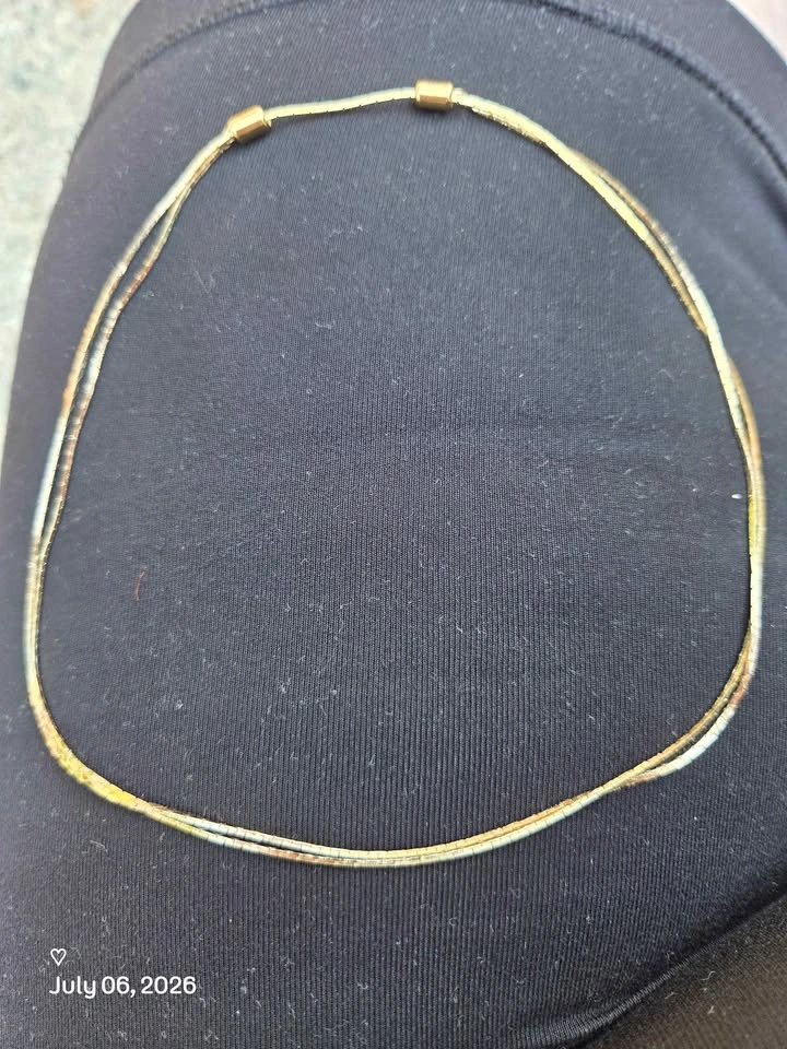 Vintage slide adjustable gold tone chain - photo 3