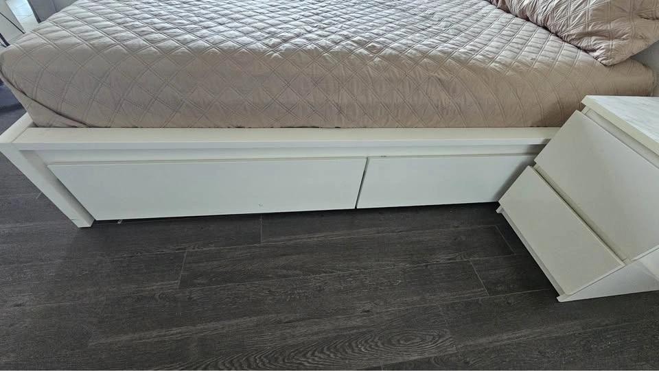 IKEA Malm Queen Bed Frame with 2 Nightstands - MOVING SALE - photo 4
