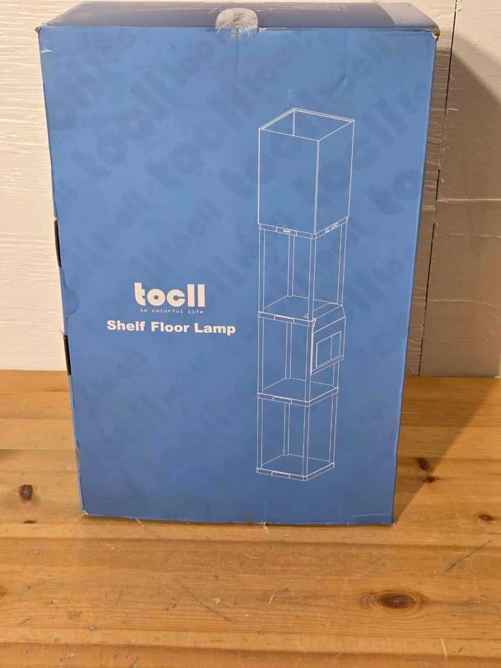 Modern Shelf Floor Lamp with Storage Shelves - photo 2