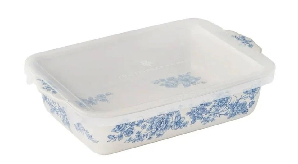 The Pioneer Woman Heritage Floral Stoneware Baker with Lid - 7x1