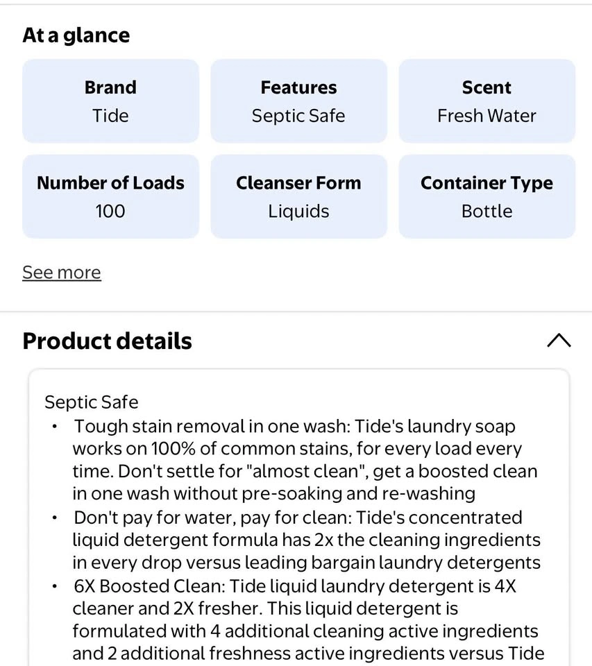 Tide Original Liquid Laundry Detergent, 100 Loads - photo 5