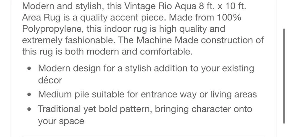 Distressed Floral Area Rug - Light Blue and Grey - photo 5