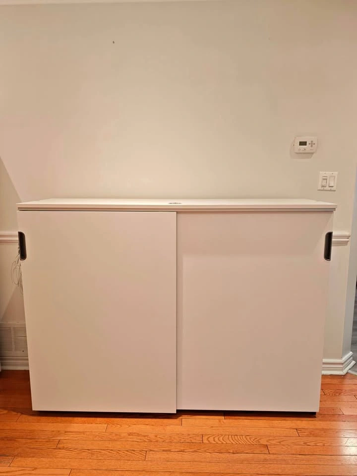 Like New - IKEA GALANT Cabinet with Sliding Doors (White)