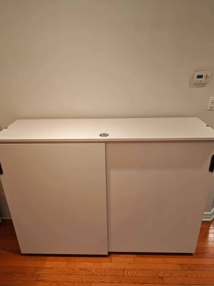 Like New - IKEA GALANT Cabinet with Sliding Doors (White) - photo 2
