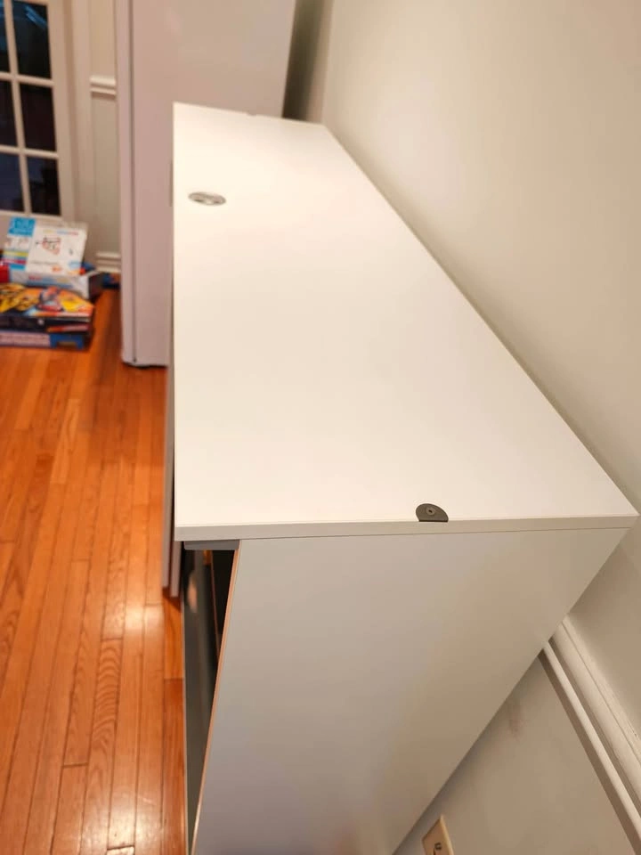 Like New - IKEA GALANT Cabinet with Sliding Doors (White) - photo 3