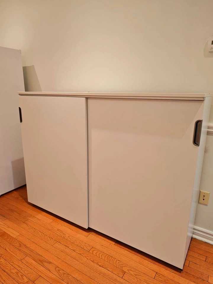 Like New - IKEA GALANT Cabinet with Sliding Doors (White) - photo 5