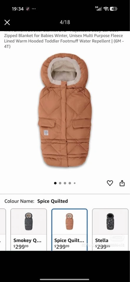 7AM Enfant Blanket 212 Evolution Footmuff - Spice Quilted - photo 2