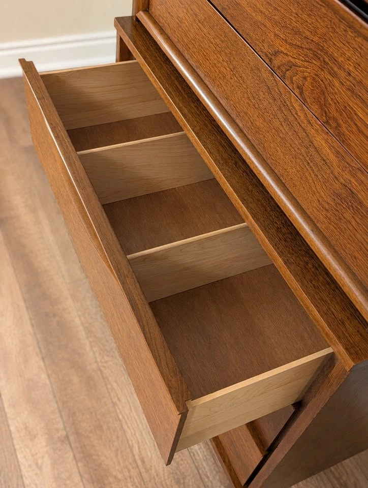 Vintage Walnut Highboy Dresser - Mid Century Modern - photo 3