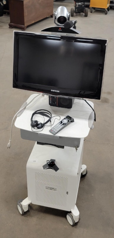 Poly HDX 8000 Practitioner Cart RealPresence Video System