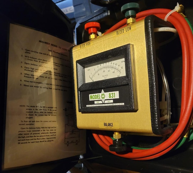 Midwest Precision Flow Test Kit 831 for 0-50” H20