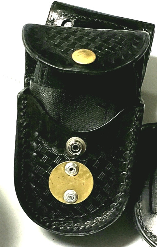 4x Leather Handcuff Ammo Belt Pouch US made black - photo 2