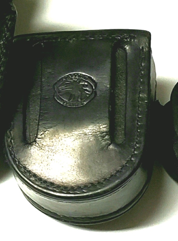 4x Leather Handcuff Ammo Belt Pouch US made black - photo 3