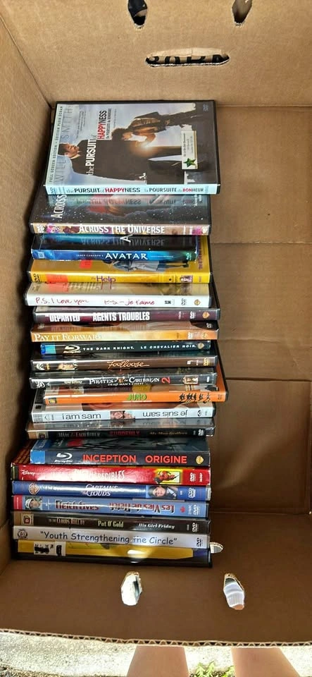 Box of DVDs