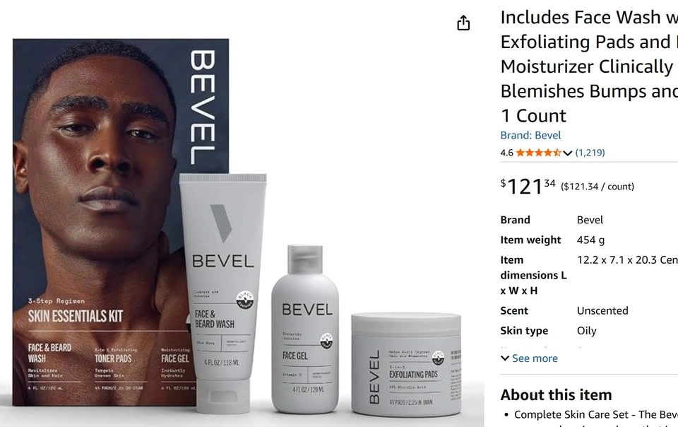 NEW SHAVING KIT Bevel 3pc Shave Essentials Bundle - photo 3