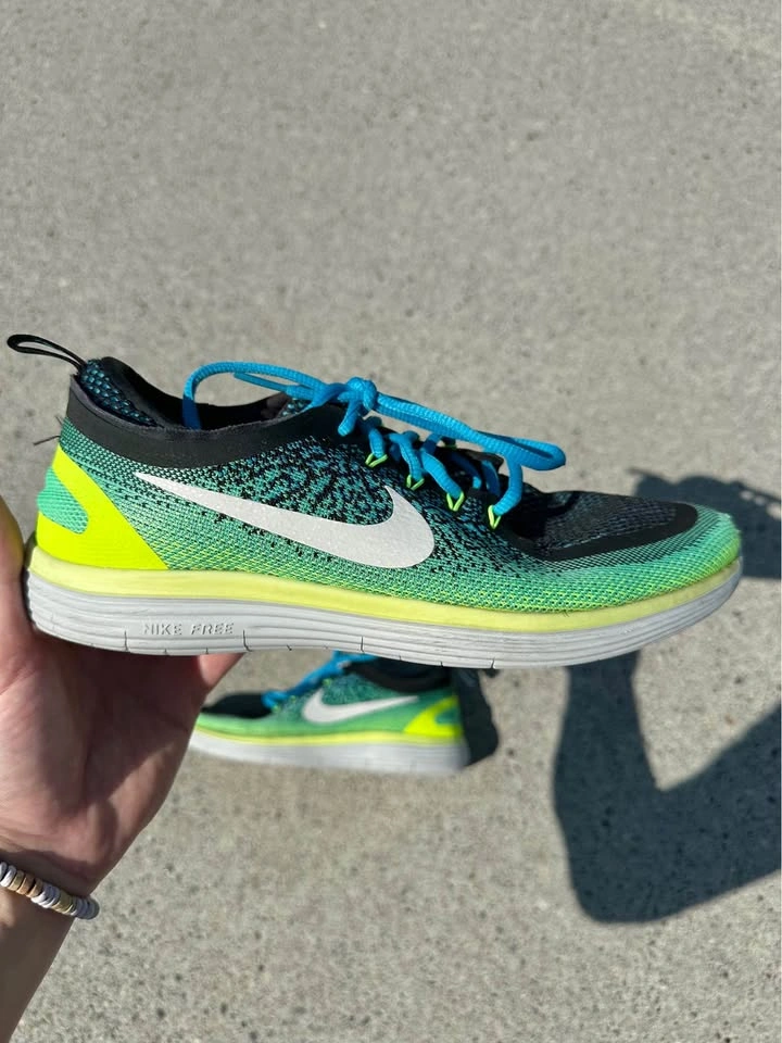 Nike Free RN Distance Mens Running Shoes Black Volt Blue Size 9 - photo 3