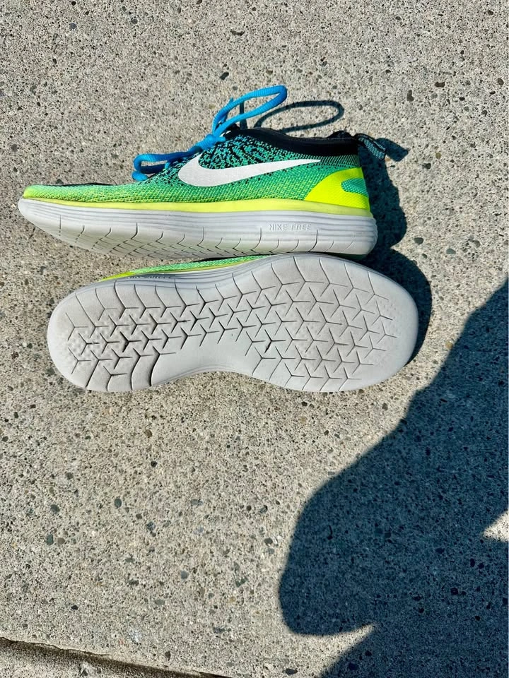 Nike Free RN Distance Mens Running Shoes Black Volt Blue Size 9 - photo 5