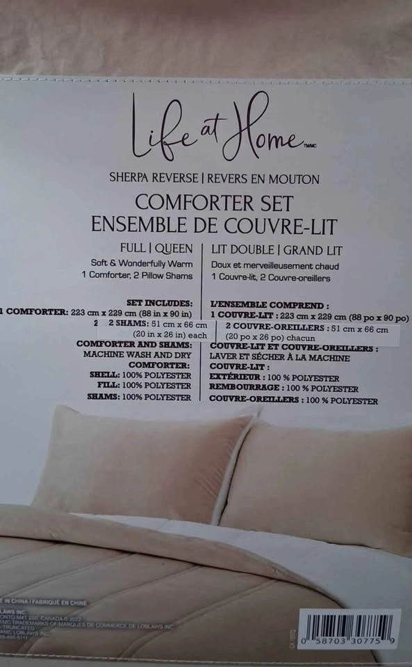 Life at Home Sherpa Reverse Comforter Set - Full/Queen Brand New - photo 4