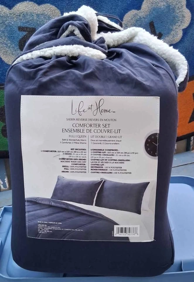 Life at Home Sherpa Reverse Comforter Set - Full/Queen Brand New - photo 5