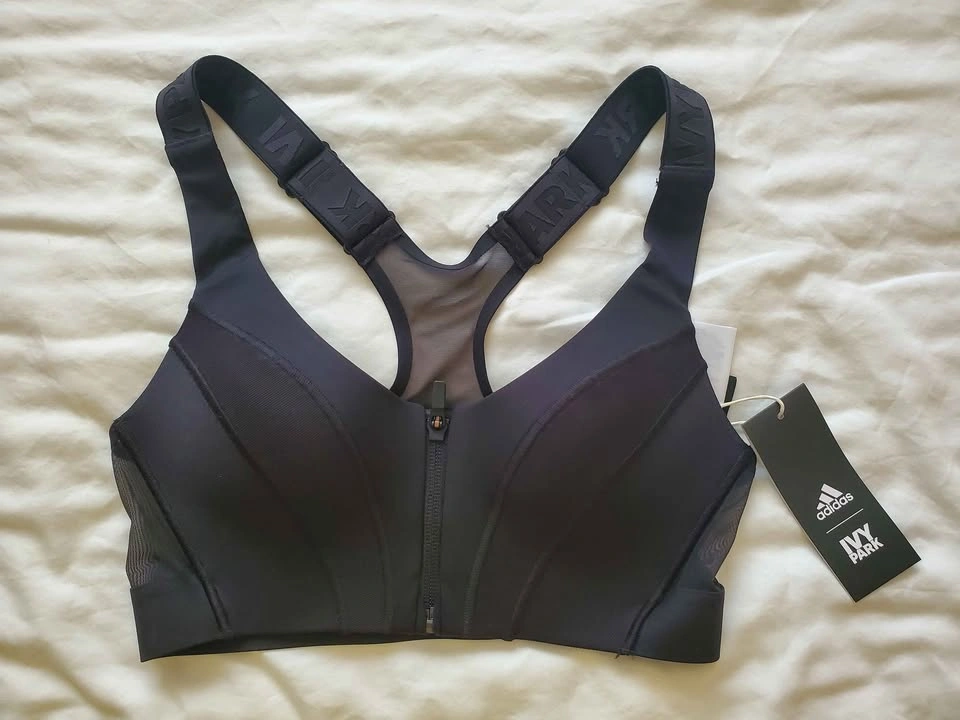NEW Adidas Ivy Park Medium Support Zip Bra - Black XS - photo 2