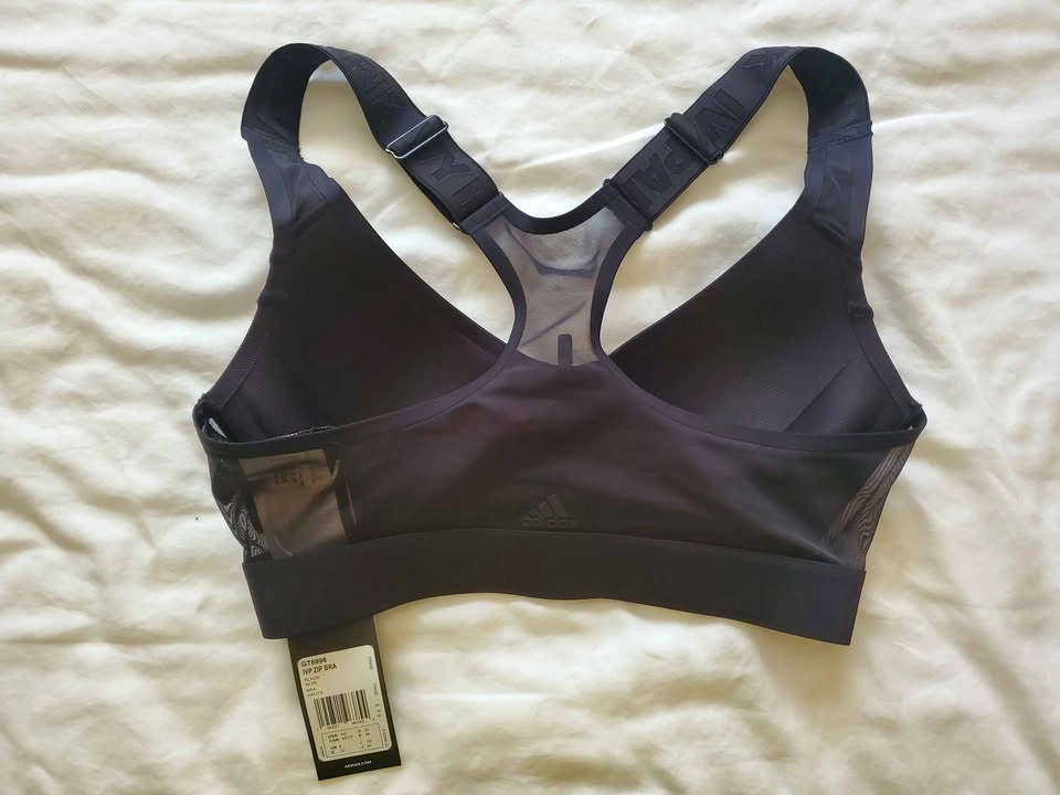 NEW Adidas Ivy Park Medium Support Zip Bra - Black XS - photo 3