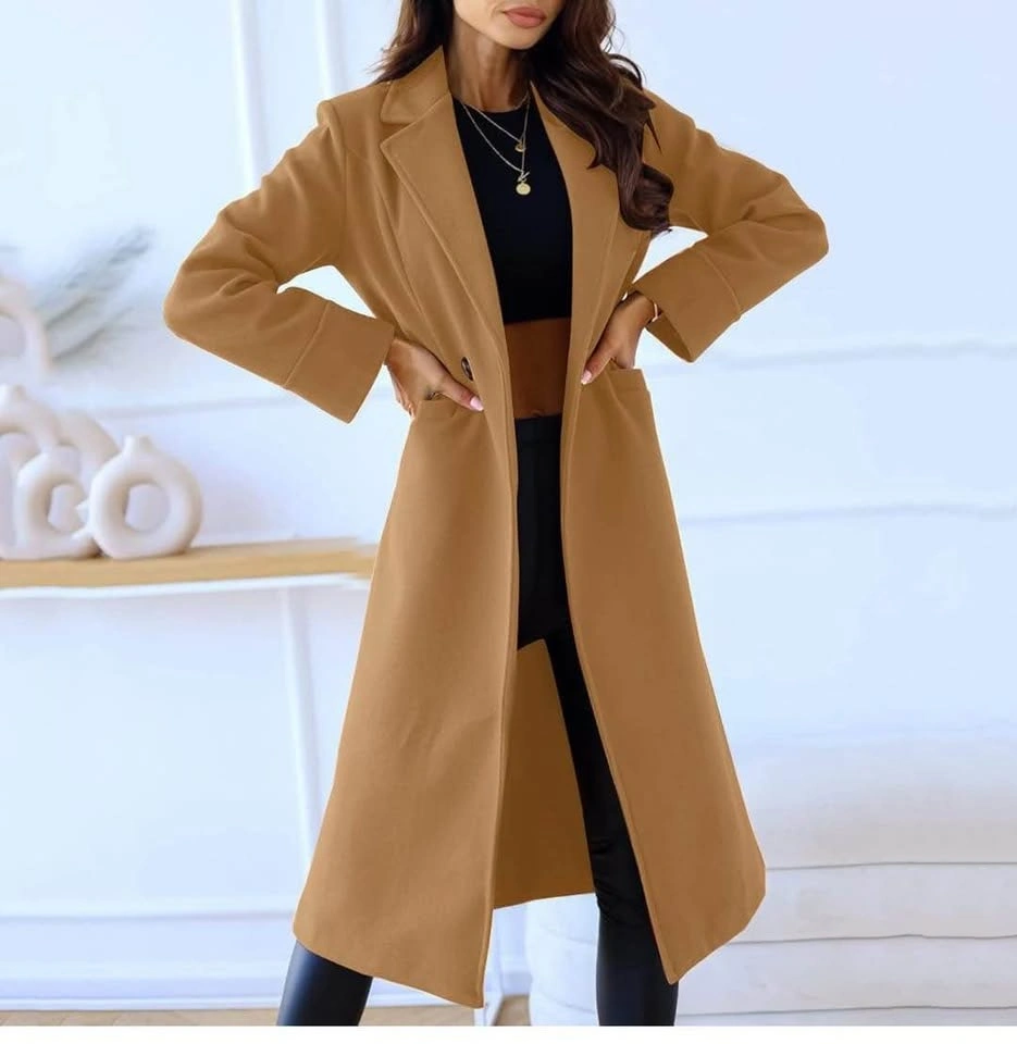 Long Woolen Jacket Woolen Coat - photo 2