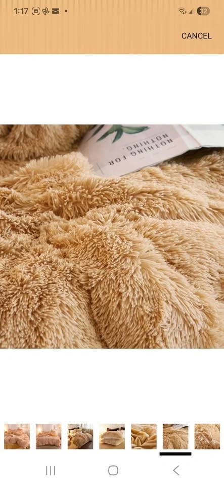 Shaggy Duvet Cover with 2 Pillow Cover set - photo 5