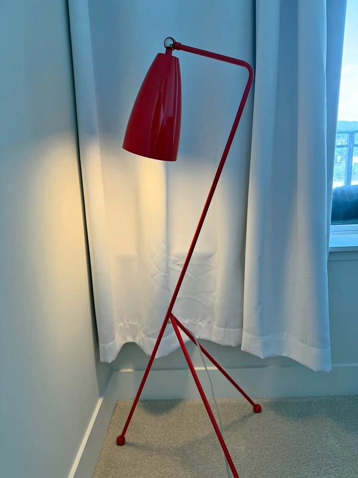 Vintage Red Floor Lamp – Statement Lighting Piece