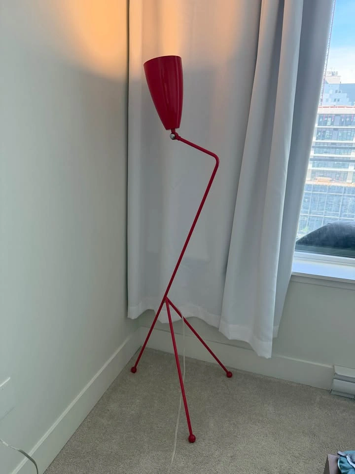 Vintage Red Floor Lamp – Statement Lighting Piece - photo 2