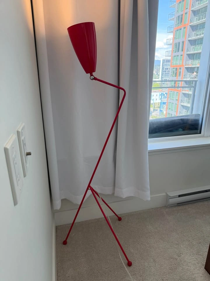 Vintage Red Floor Lamp – Statement Lighting Piece - photo 4