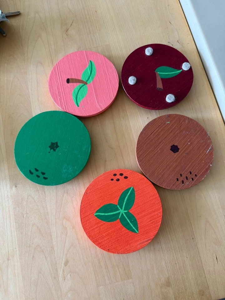 Handmade Fruit Coasters (Set of 5) – Cute Kitchen Decor - photo 2