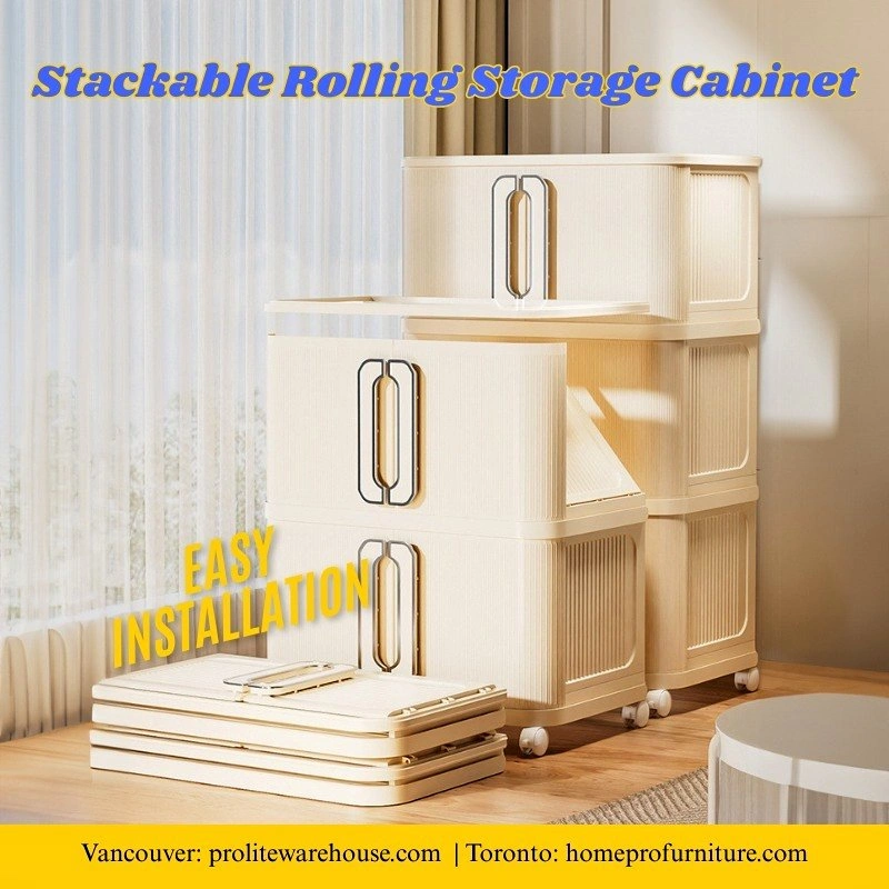 CBS045 C0018 Stackable Storage Cabinet with Wheels