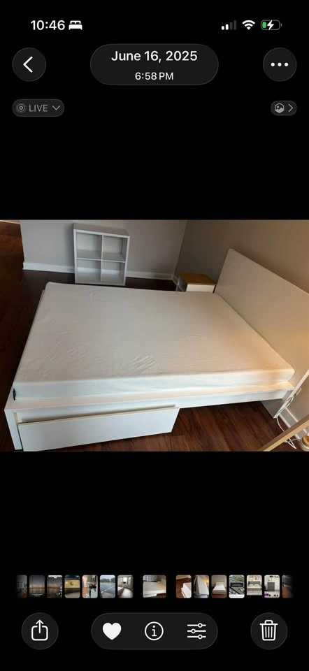 Full bed frame with 2 drawers - photo 3