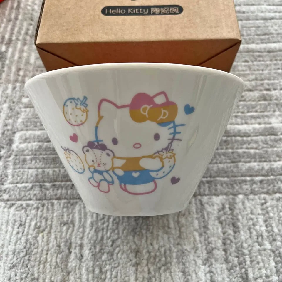 BNIB 17cm Sanrio Hello Kitty Ceramic Noodle Bowl thumbnail