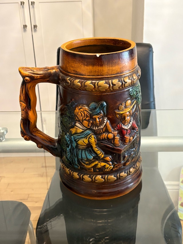 Vintage Rustic Relief Beer Stein Mug - photo 3