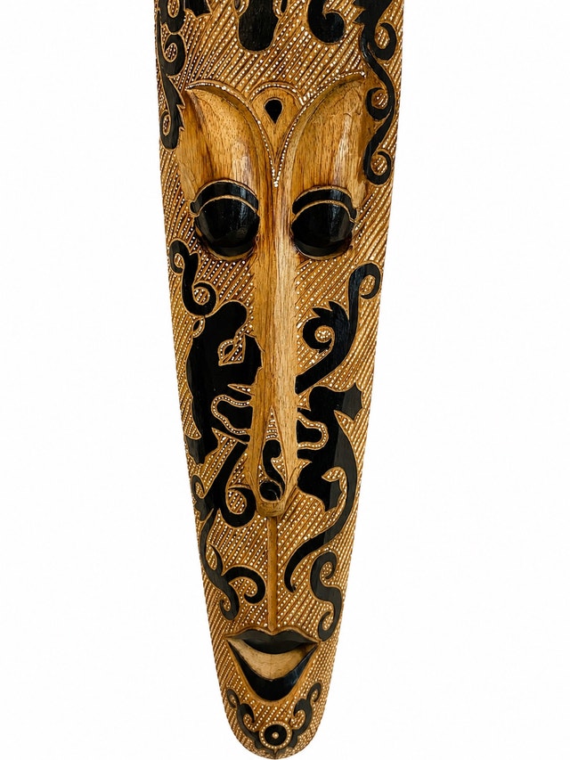 Hand-Carved Tribal Wall Mask – Wooden Statement Decor Piece