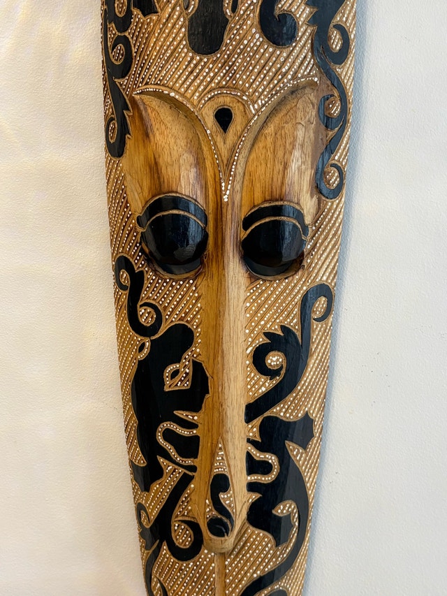 Hand-Carved Tribal Wall Mask – Wooden Statement Decor Piece - photo 4