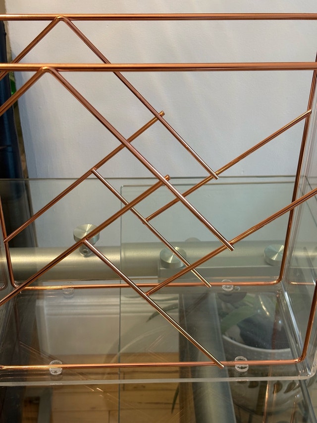 Modern Geometric Acrylic & Rose Gold Wine Rack - photo 4