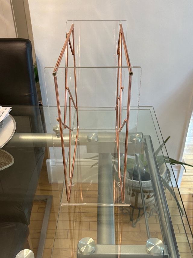 Modern Geometric Acrylic & Rose Gold Wine Rack - photo 5