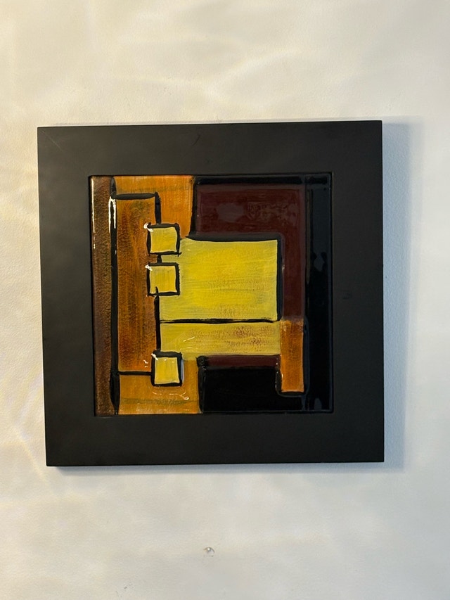 Mid-Century Modern Abstract Ceramic Wall Art Duo - photo 4