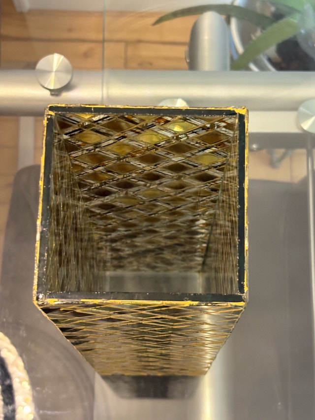 Gold Mosaic Decorative Vase – Handcrafted Mirrored Glass Acc - photo 4