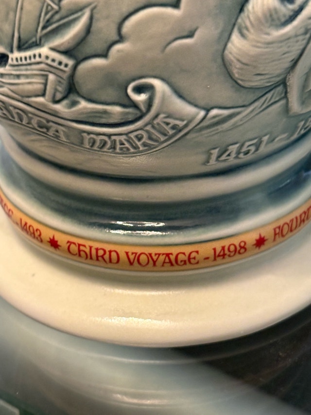 Vintage Christopher Columbus 1492 Beer Stein with Pewter Lid - photo 5