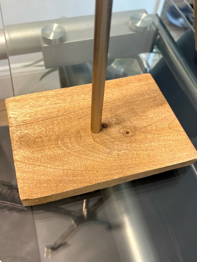 Decorative Crossed Arrow Metal Sculpture on Wooden Base - photo 5