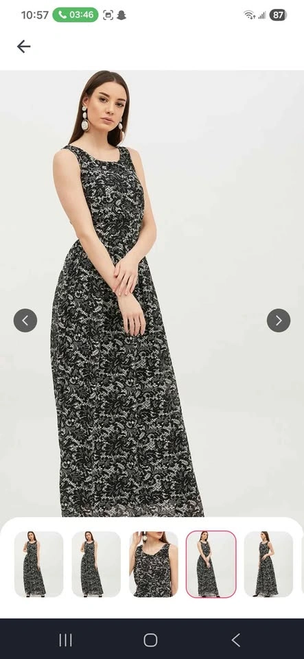 Black and white printed Maxi Dress - photo 2