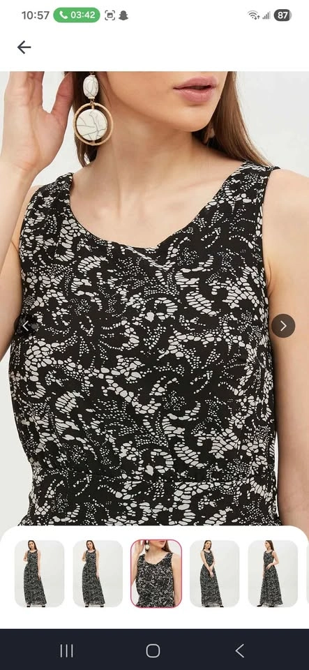Black and white printed Maxi Dress - photo 3