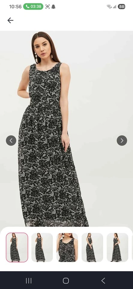 Black and white printed Maxi Dress - photo 4