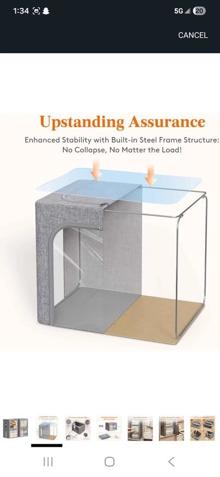 Storage Bins with Metal Frame - photo 4